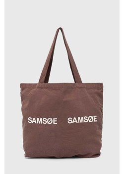 Samsoe Samsoe torebka FRINKA kolor brązowy F20300113 ze sklepu PRM w kategorii Torby materiałowe - zdjęcie 166194275