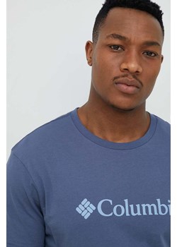 Columbia t-shirt męski kolor niebieski z nadrukiem 1680053.SS23-112 ze sklepu PRM w kategorii T-shirty męskie - zdjęcie 166194307