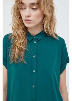Samsoe Samsoe koszula MAJAN damska kolor zielony regular z kołnierzykiem klasycznym F19123672 ze sklepu PRM w kategorii Koszule damskie - zdjęcie 166194385