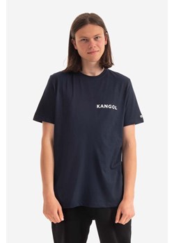 Kangol t-shirt bawełniany Heritage Basic kolor granatowy z nadrukiem KLHB003-OFFWHITE ze sklepu PRM w kategorii T-shirty męskie - zdjęcie 166194878