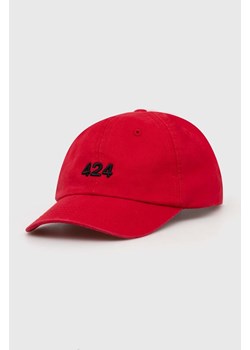 424 czapka z daszkiem bawełniana kolor czerwony z aplikacją 35424L01.236585 ze sklepu PRM w kategorii Czapki z daszkiem męskie - zdjęcie 166194948