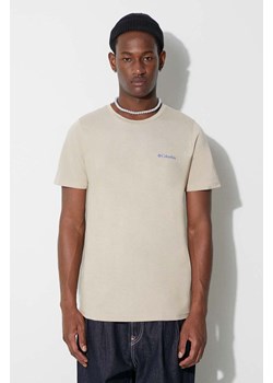 Columbia t-shirt bawełniany Rapid Ridge Back Graphic kolor beżowy z nadrukiem ze sklepu PRM w kategorii T-shirty męskie - zdjęcie 166194976