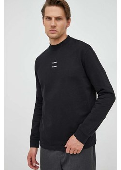 Samsoe Samsoe bluza bawełniana męska kolor czarny gładka ze sklepu PRM w kategorii Bluzy męskie - zdjęcie 166195109