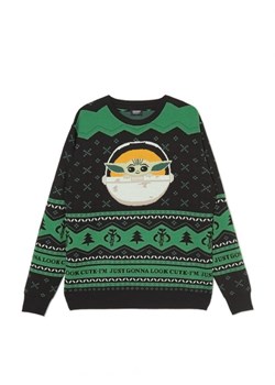 Cropp - Świąteczny sweter Baby Yoda - zielony ze sklepu Cropp w kategorii Swetry męskie - zdjęcie 166195617