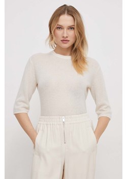 Joop! sweter kaszmirowy kolor beżowy lekki ze sklepu ANSWEAR.com w kategorii Swetry damskie - zdjęcie 166198025