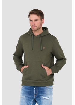GUESS Zielona bluza z kapturem, Wybierz rozmiar XL ze sklepu outfit.pl w kategorii Bluzy męskie - zdjęcie 166199449