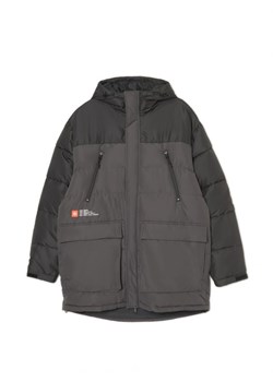 Cropp - Pikowany płaszcz z kapturem - szary ze sklepu Cropp w kategorii Kurtki męskie - zdjęcie 166200806