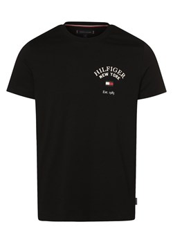 Tommy Hilfiger T-shirt męski Mężczyźni Bawełna czarny nadruk ze sklepu vangraaf w kategorii T-shirty męskie - zdjęcie 166200878