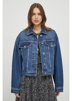 Pepe Jeans kurtka jeansowa damska kolor granatowy przejściowa oversize ze sklepu ANSWEAR.com w kategorii Kurtki damskie - zdjęcie 166202957