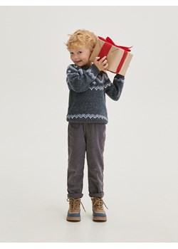 Reserved - Żakardowy sweter - granatowy ze sklepu Reserved w kategorii Swetry dziewczęce - zdjęcie 166206547