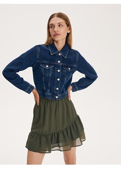 Reserved - Spódnica mini z falbaną - zielony ze sklepu Reserved w kategorii Spódnice - zdjęcie 166206596