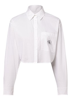Calvin Klein Jeans Bluzka damska Kobiety Bawełna biały jednolity ze sklepu vangraaf w kategorii Koszule damskie - zdjęcie 166217689