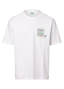 Finshley & Harding London T-shirt męski Mężczyźni Bawełna biały nadruk ze sklepu vangraaf w kategorii T-shirty męskie - zdjęcie 166217695