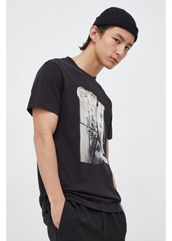 G-Star Raw t-shirt bawełniany męski kolor czarny z nadrukiem ze sklepu ANSWEAR.com w kategorii T-shirty męskie - zdjęcie 166218295