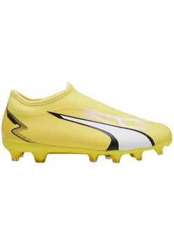 Buty piłkarskie Puma Ultra Match Ll FG/AG Jr 107514 04 żółte ze sklepu ButyModne.pl w kategorii Buty sportowe dziecięce - zdjęcie 166220509