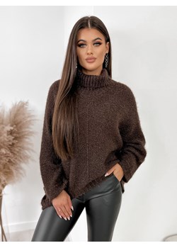 sweter krishna brązowy one size ze sklepu UBRA w kategorii Swetry damskie - zdjęcie 166221047