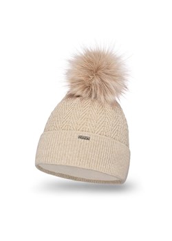 Elegancka czapka damska z polarem ze sklepu JK-Collection w kategorii Czapki zimowe damskie - zdjęcie 166223048
