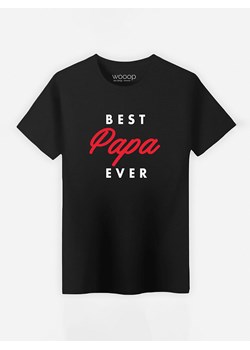 WOOOP Koszulka &quot;Best Papa Ever&quot; w kolorze czarnym ze sklepu Limango Polska w kategorii T-shirty męskie - zdjęcie 166229049