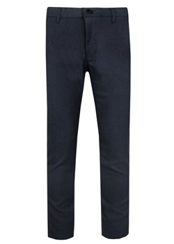 Eleganckie Męskie Spodnie, Zwężane (Slim Fit) – RIGON - Grafit z Granatem SPRGNz3920szarogranatSL ze sklepu JegoSzafa.pl w kategorii Spodnie męskie - zdjęcie 166232978