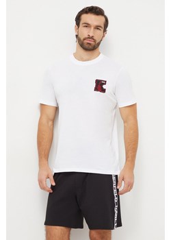 Karl Lagerfeld t-shirt bawełniany męski kolor biały z aplikacją ze sklepu ANSWEAR.com w kategorii T-shirty męskie - zdjęcie 166233558