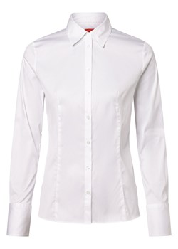 HUGO Bluzka damska Kobiety Bawełna biały jednolity ze sklepu vangraaf w kategorii Koszule damskie - zdjęcie 166239196