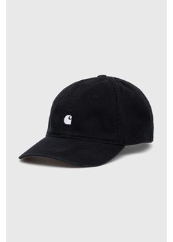 Carhartt WIP czapka z daszkiem bawełniana Madison Logo Cap kolor czarny z aplikacją I023750-WALL ze sklepu PRM w kategorii Czapki z daszkiem damskie - zdjęcie 166239376