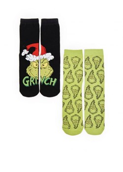 Cropp - 2 pack świątecznych skarpet Grinch - czarny ze sklepu Cropp w kategorii Skarpetki męskie - zdjęcie 166240017