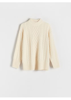Reserved - Sweter z wełną - złamana biel ze sklepu Reserved w kategorii Swetry damskie - zdjęcie 166242499