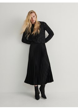 Reserved - Plisowana spódnica midi - czarny ze sklepu Reserved w kategorii Spódnice - zdjęcie 166242618