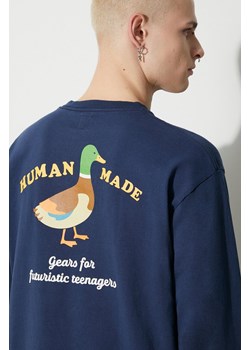 Human Made longsleeve bawełniany Graphic kolor granatowy z nadrukiem HM26CS006 ze sklepu PRM w kategorii T-shirty męskie - zdjęcie 166245926