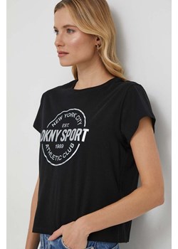 Dkny t-shirt bawełniany damski kolor czarny DP3T9563 ze sklepu ANSWEAR.com w kategorii Bluzki damskie - zdjęcie 166250109