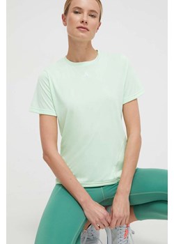 adidas Performance t-shirt treningowy kolor zielony IT7417 ze sklepu ANSWEAR.com w kategorii Bluzki damskie - zdjęcie 166250278