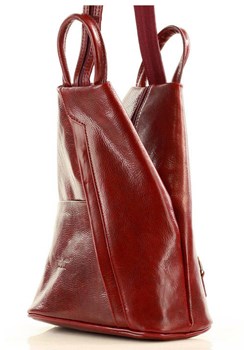 Kultowy plecak damski vegetable leather - MARCO MAZZINI bordo ze sklepu Verostilo w kategorii Plecaki - zdjęcie 166262525