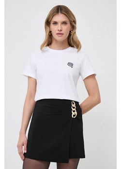 Karl Lagerfeld t-shirt bawełniany damski kolor biały ze sklepu ANSWEAR.com w kategorii Bluzki damskie - zdjęcie 166271907