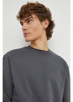 Samsoe Samsoe bluza bawełniana JOEL męska kolor szary gładka M22300127 ze sklepu PRM w kategorii Bluzy męskie - zdjęcie 166275848