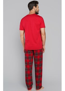 Narwik piżama męska bluzka krótki rękaw i długie spodnie, Kolor czerwony-kratka, Rozmiar XL, Italian Fashion ze sklepu Primodo w kategorii Piżamy męskie - zdjęcie 166276738