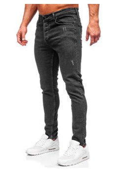 Czarne spodnie jeansowe męskie regular fit Denley 6112 ze sklepu Denley w kategorii Jeansy męskie - zdjęcie 166279267
