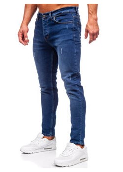 Granatowe spodnie jeansowe męskie regular fit Denley 6217 ze sklepu Denley w kategorii Jeansy męskie - zdjęcie 166279268