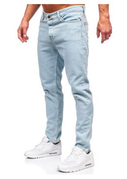 Niebieskie spodnie jeansowe męskie regular fit Denley 5995 ze sklepu Denley w kategorii Jeansy męskie - zdjęcie 166279275