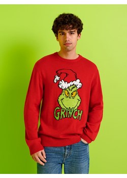 Sinsay - Sweter Grinch - koralowy ze sklepu Sinsay w kategorii Swetry męskie - zdjęcie 166280658