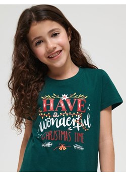 Sinsay - Koszulka z nadrukiem - zielony ze sklepu Sinsay w kategorii Bluzki dziewczęce - zdjęcie 166280749