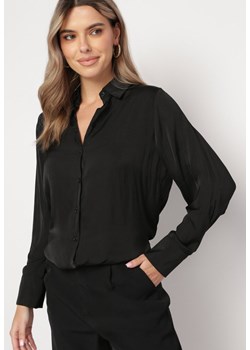 Czarna Gładka Koszula z Klasycznym Kołnierzykiem Dalexa ze sklepu Born2be Odzież w kategorii Koszule damskie - zdjęcie 166281105