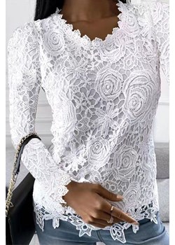 Bluzka damska ROXALA WHITE ze sklepu Ivet Shop w kategorii Bluzki damskie - zdjęcie 166283918