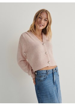 Reserved - Sweter z ozdobnymi guzikami - różowy ze sklepu Reserved w kategorii Swetry damskie - zdjęcie 166288469