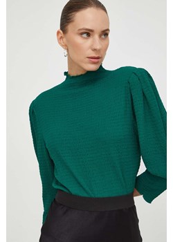 2NDDAY bluzka damska kolor zielony gładka ze sklepu ANSWEAR.com w kategorii Bluzki damskie - zdjęcie 166294699