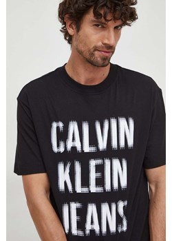 Calvin Klein Jeans t-shirt bawełniany męski kolor czarny z nadrukiem ze sklepu ANSWEAR.com w kategorii T-shirty męskie - zdjęcie 166294966