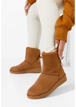 Camelowe zimowe buty damskie Norera ze sklepu Zapatos w kategorii Śniegowce damskie - zdjęcie 166295558