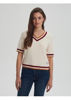 Koszulka RIAZ Kremowy XS ze sklepu Diverse w kategorii Bluzki damskie - zdjęcie 166298588
