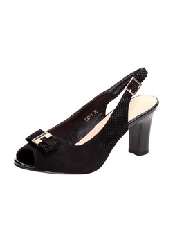 Czarne sandały damskie Sergio Leone 23051 ze sklepu suzana.pl w kategorii Sandały damskie - zdjęcie 166309755
