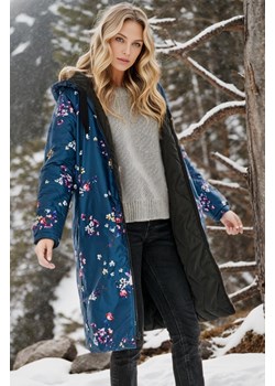 Dwustronny płaszcz pikowany Emerald Garden, XS ze sklepu NAOKO w kategorii Płaszcze damskie - zdjęcie 166312247